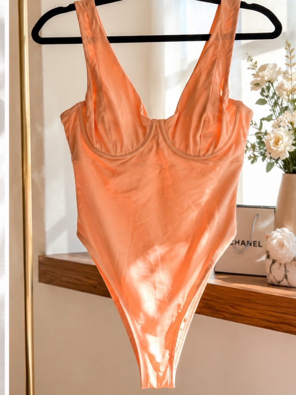 Riot Swim Peach One Piece Swimsuit Size Large